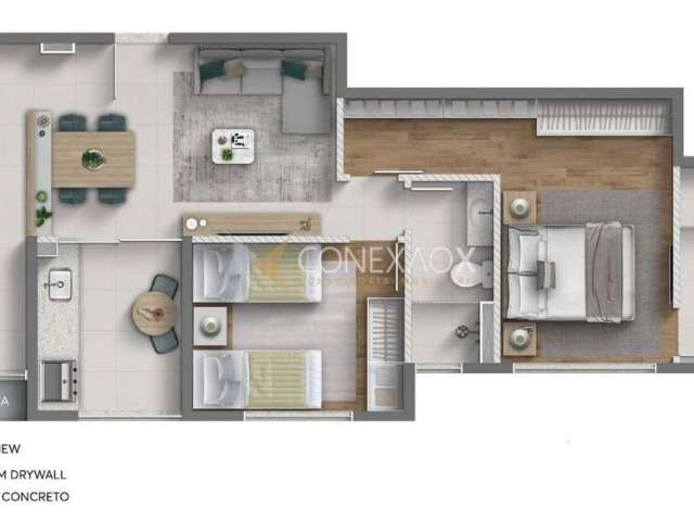 Apartamento com 2 quartos à venda na Rua Lazaro Marchete, Swiss Park, Campinas, 61 m2 por R$ 600.000