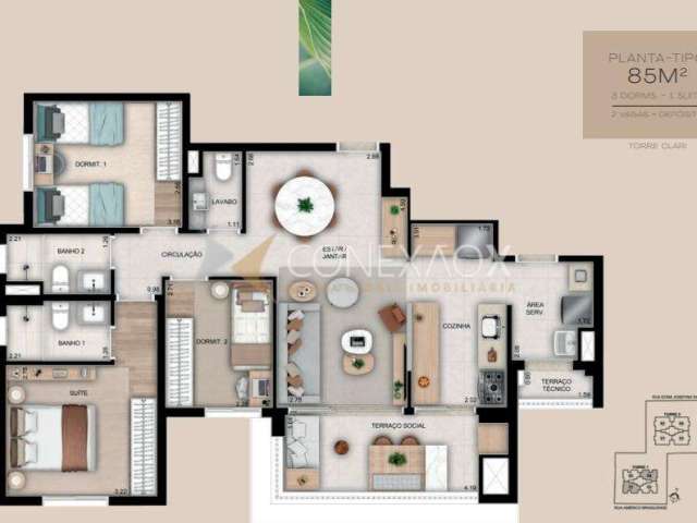 Apartamento com 3 quartos à venda na Rua Américo Brasiliense, 440, Cambuí, Campinas, 85 m2 por R$ 1.160.000