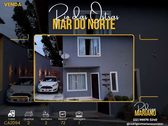 Vendo ou alugo ótima casa com 2 quartos no Mar do Norte em Rio das Ostras