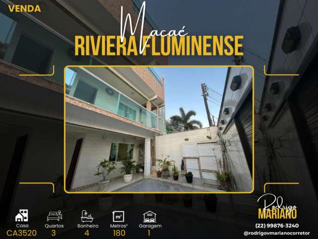 Excelente casa triplex com piscina na Riviera Fluminense em Macaé