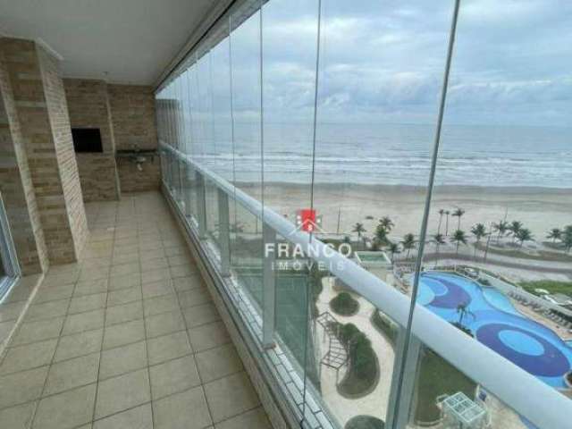 Apartamento pé na areia com 3 dormitórios à venda, 92 m² por R$ 895.000 - Mirim - Praia Grande/SP