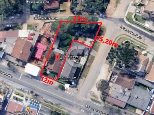 Terreno comercial para alugar na Rua Professor Nilo Brandão, 552, São Lourenço, Curitiba, 664 m2 por R$ 3.200