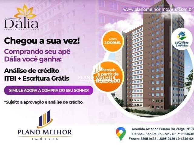 LANÇAMENTO - Apartamento à Venda em Guaianazes no Parque Dom João Neri com 2 Dormitórios com 1 Vaga com 35M² - AP1717