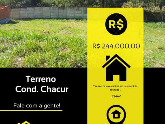 terreno de 324m² em condomínio.  Loc. Cond. Chacur, Várzea Paulista-SP.