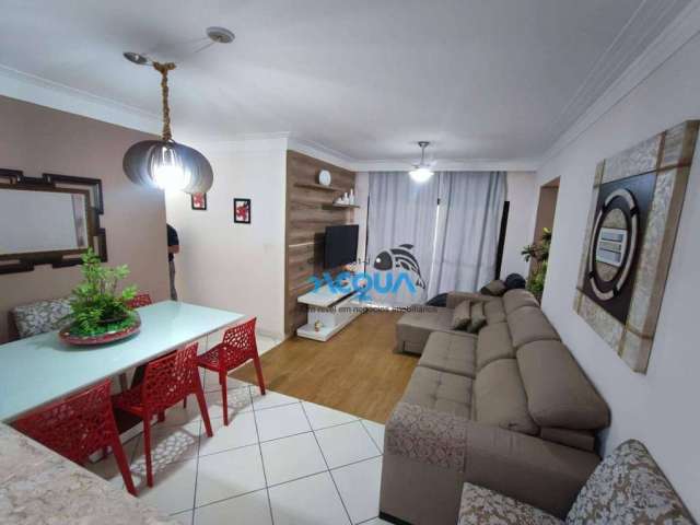 Apartamento com 3 dormitórios para alugar, 85 m² por R$ 3.500/mês - Loteamento João Batista Julião - Guarujá/SP