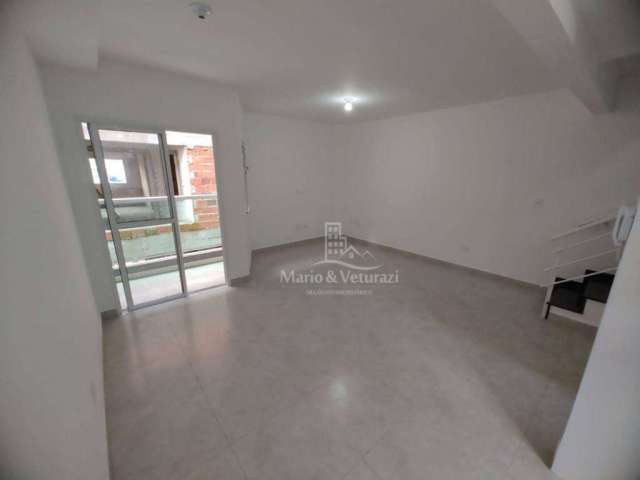 Sobrado  triplex  com 2 dormitórios, 94 m² - venda por R$ 400.000 - Vila Santa Rosa - Guarujá/SP