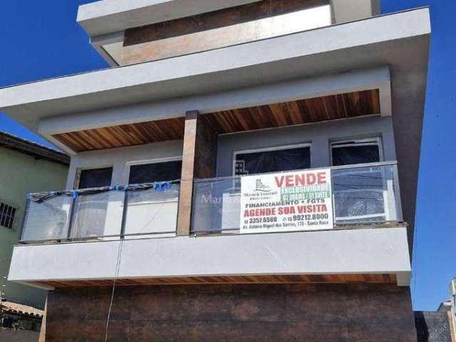 Casas sobrepostas novas com 2 dormitórios à venda, a partir de  R$ 430.000,00 - Vila Santa Rosa - Guarujá/SP