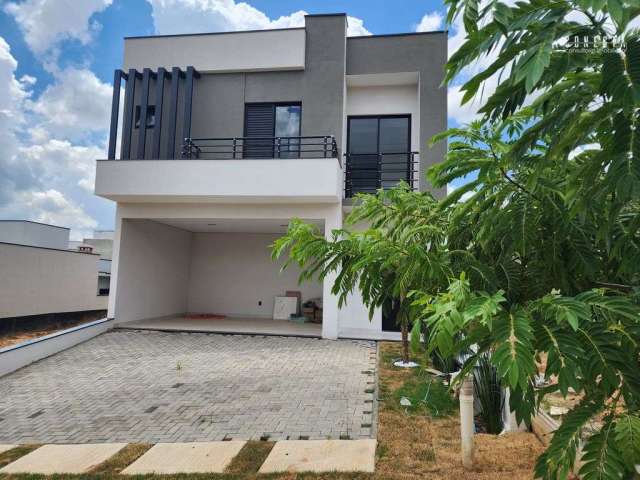 Casa Sobrado em Indaiatuba, Condomínio Gran Reserve com 3 suítes - 188 m²