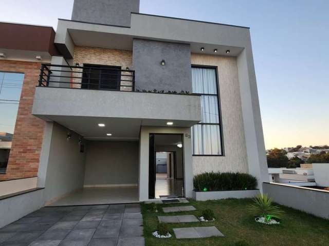 Casa Sobrado em Indaiatuba, Condomínio Gran Reserve com 3 suítes - 165 m²