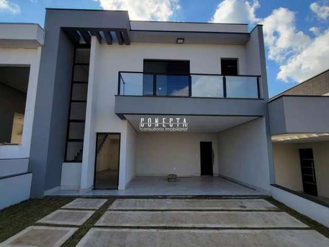 Casa Sobrado em Indaiatuba, Condomínio Gran Reserve, 3 suítes, 156 m²