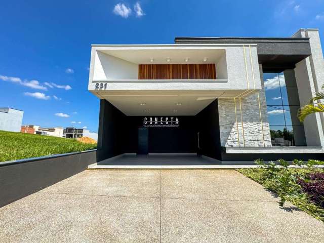 Casa Térrea em Indaiatuba, Condomínio Gran Reserve com 3 suítes - 202 m²