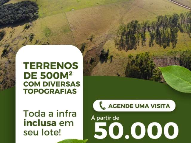 Ds(TERRENO  DE 500M2 JA COM A INFRAESTRUTURA  JA INCLUSA!!