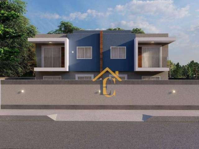 Casas duplex com vista para o mar com 2 dormitórios à venda, 80 m² por R$ 320.000 - Enseada das Gaivotas - Rio das Ostras/RJ