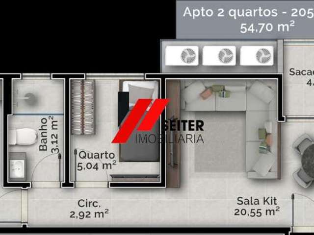 Apartamento a venda com 2 dormitórios próximo a UFSC Florianópolis