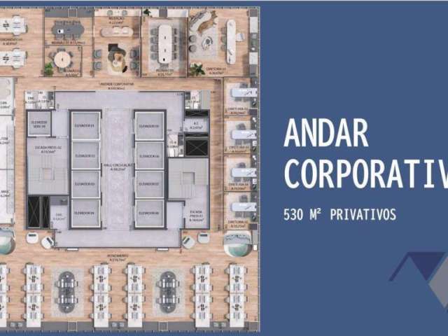 Andar Corporativo à venda, 530 m² por R$ 8.322.600,23 - Centro - Cascavel/PR