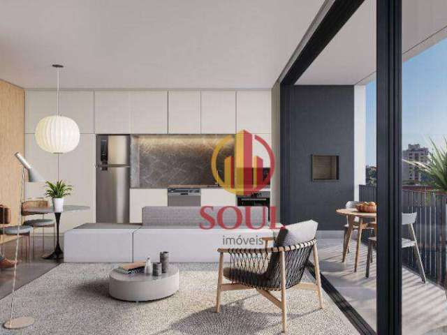 Apartamento com 1 dormitório à venda, 53 m² por R$ 989.796,00 - Batel - Curitiba/PR