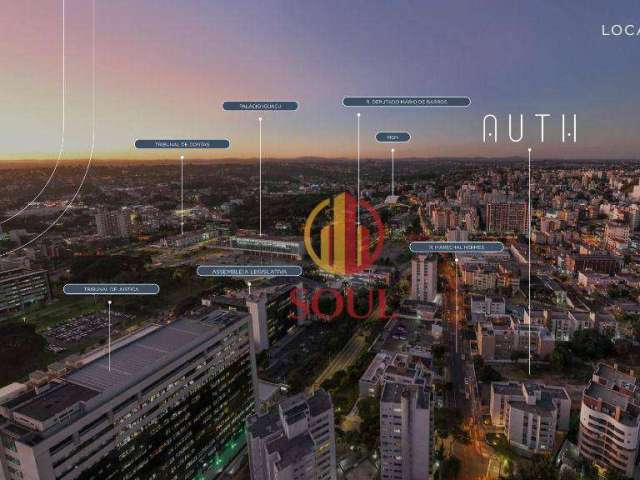 AUTH - Apartamento com 1 dormitório à venda, 58 m² por R$ 878.030 - Centro Cívico - Curitiba/PR