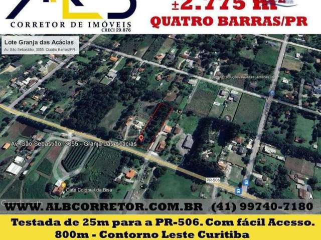 Terreno à venda, 2788 m² por R$ 399.900,00 - Granja das Acácias - Quatro Barras/PR