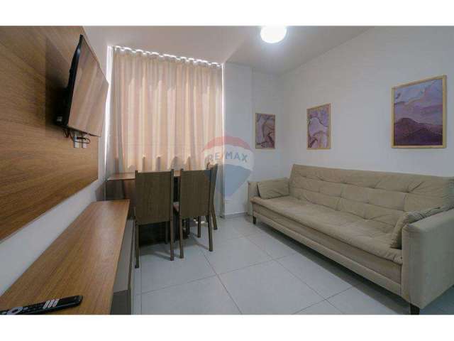 Flat mobiliado para LOCAÇÃO anual 1 quarto suite 37m² no Bairro Cabo Branco - PB