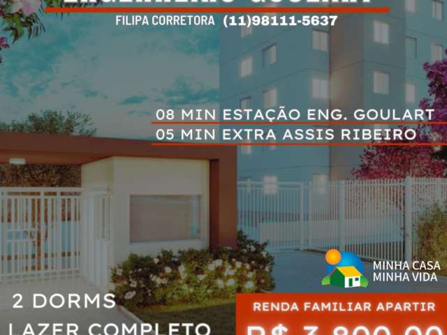 Apartamentos com 2 dormitórios próximo  Estação Engenheiro Goulart