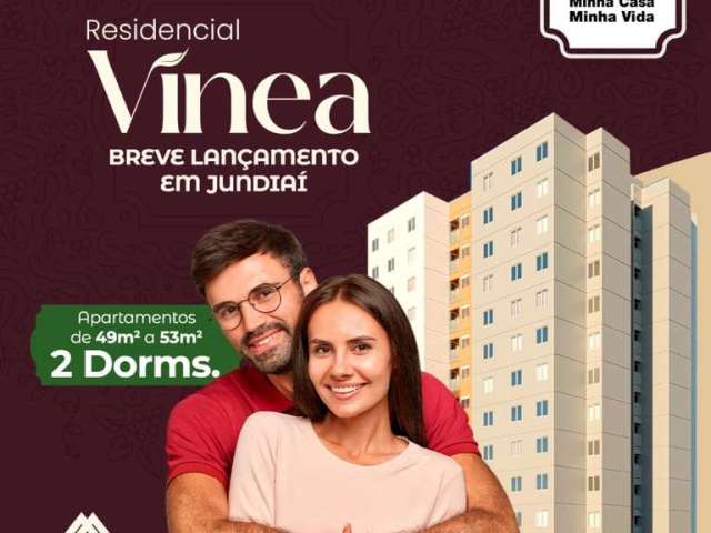 Apartamento à venda em Jundiaí-SP, Parque Carolina: 2 quartos, 1 sala, 1 banheiro, 1 vaga, 49m². Venha conferir!