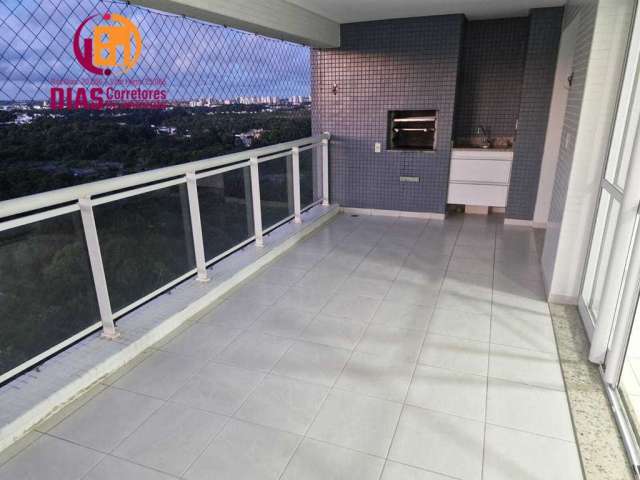 Vendo em exclusividade Apartamento com 134m2, nascente andar alto, varanda gourmet com Churrasqueira, 3/4 suíte, dependência de empregada, 2 vagas, 01 depósito no greenville - Patamares/SSA/BA.