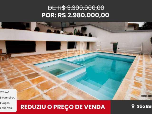 Casa à venda, 4 quartos, 4 suítes, 4 vagas, São Bento - Belo Horizonte/MG