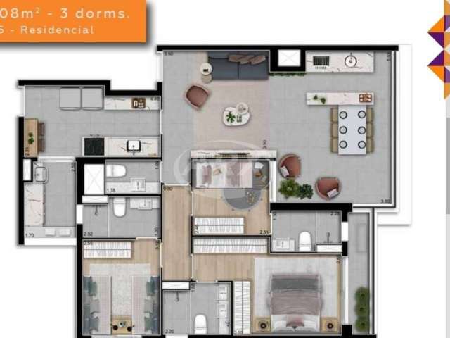 Apartamento com 1 quarto à venda na Rua Salim Izar, 36, Jardim Guedala, São Paulo por R$ 290.000