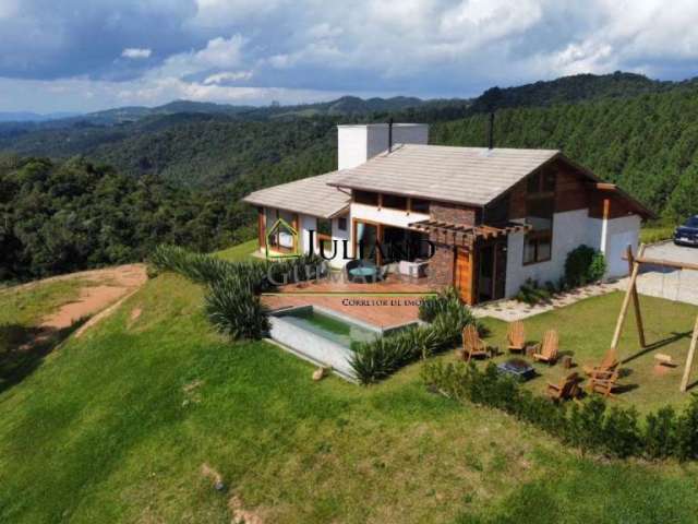 Belíssima casa com vista panorâmica em condomínio fechado - rancho queimado/sc.