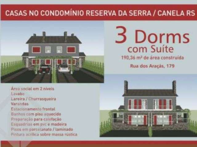 Casa em condomínio fechado com 3 quartos à venda na DOS ARACAS, 179, Reserva da Serra, Canela, 190 m2 por R$ 1.850.000