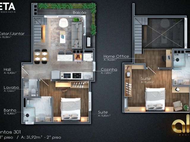 Apartamento com 2 quartos à venda na Dona Francisca, 655, Carniel, Gramado, 81 m2 por R$ 942.268