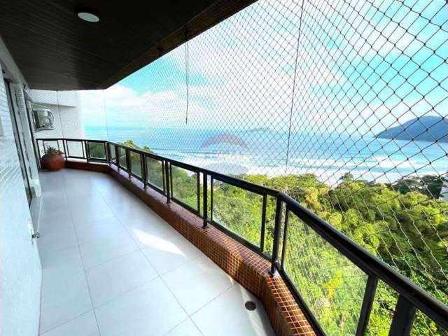 Apartamento Vista Mar  214,69 m² 3 Dormitórios (3 suítes) + Dependência Completa de Empregada 2 Sacadas 2 Garagens Lazer Segurança Tombo, Guarujá/SP