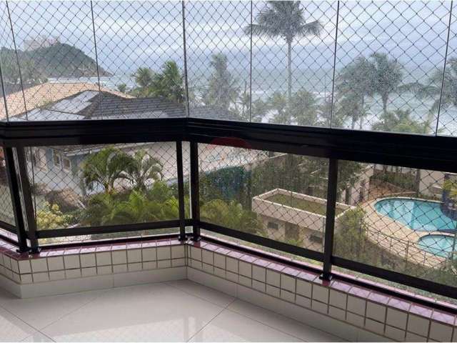 Apartamento lindo Frente ao Mar Altíssimo Luxo 3 Suítes Lazer Total com Piscina, sauna Quadra e Churrasqueira 3 Garagens Demarcadas Tombo, Guarujá/SP