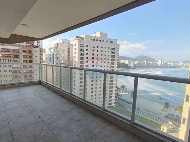 Apartamento com vista para o mar nas Astúrias - 3 dorms com sacada (2 suítes), varanda gourmet, 3 banheiros e 2 vagas de garagem