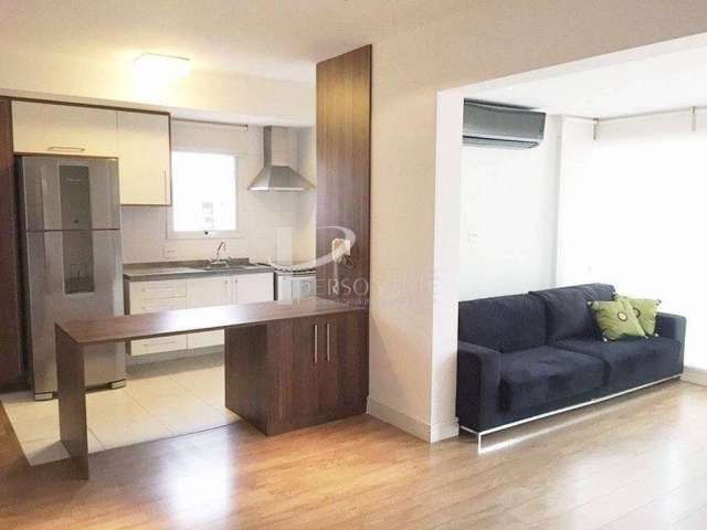 Apartamento duplex, mobiliado, 79 m2, 2 dormitórios, 2 vagas, para locação, Paraíso.