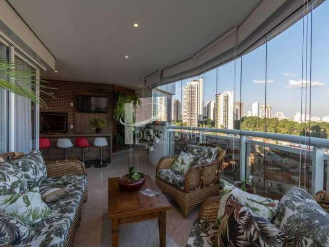 Apartamento mobiliado à venda com 200m², 3 suítes e 5 vagas, Jardim Anália Franco, São Paulo