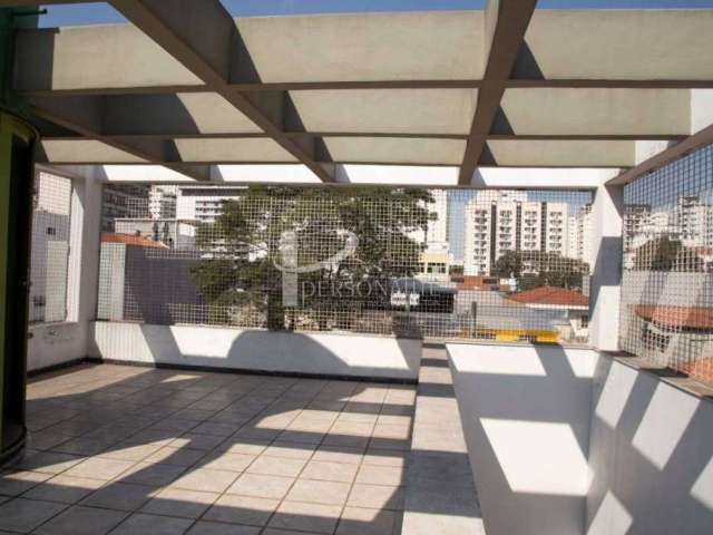 Sobrado Comercial, 200 m2, recepção, mezanino, terraço, 2 vagas, para venda ou locação, Moema.