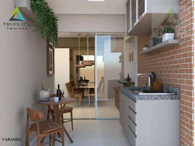 Apartamento 2 quartos com suíte, varanda gourmet, 1 vagas. Prédio com elevador e lazer no bairro Aeroporto.