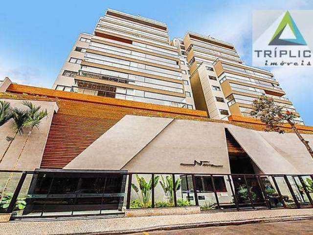 Apartamento alto padrão, 228m², 4 suítes, 1 master, varanda gourmet, 1.800m² de lazer completo e localização privilegiada na rua Dr. Gil Horta.