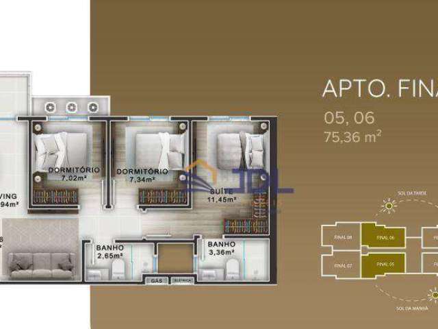 Apartamento à venda, 75 m² por R$ 890.000,00 - Praia de Armação do Itapocorói - Penha/SC