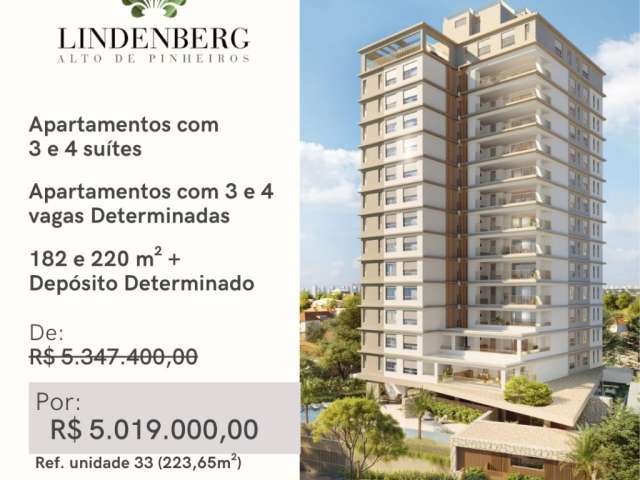 Exclusivo Lindenberg no Alto de Pinheiros! Apartamento de Luxo com 4 Suítes, 4 Vagas e Acabamento de Alto Padrão – Preço Reduzido! A Minutos da Av. Faria Lima – Oportunidade Única!