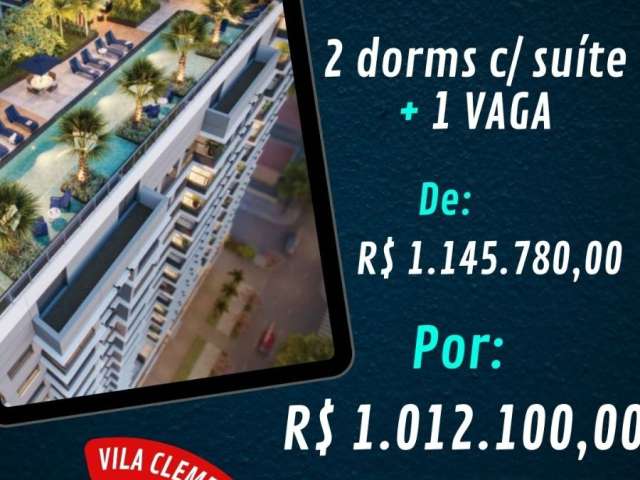 Vila Clementino! Apartamento de 64m² com 2 Quartos – A Passos do Metrô Santa Cruz e Perto do Parque Ibirapuera!