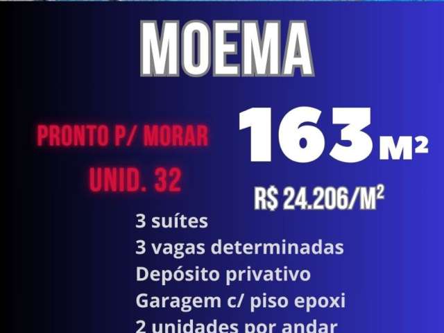 Imperdível! Apartamento de 162m² em Moema com Vista para o Parque Ibirapuera e Clube Monte Líbano – Pronto para Morar!