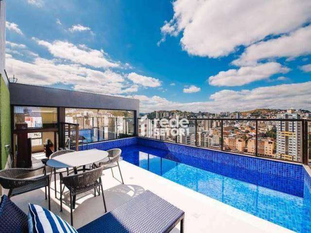 Cobertura com 2 quartos, 2 vagas e lazer no rooftop à venda, 127 m² por R$ 878.000 - São Mateus - Juiz de Fora/MG