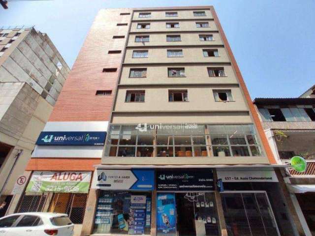 Apartamento com 2 quartos, 44 m² - venda por R$ 180.000 ou aluguel por R$750,00/mês - Centro - Juiz de Fora/MG