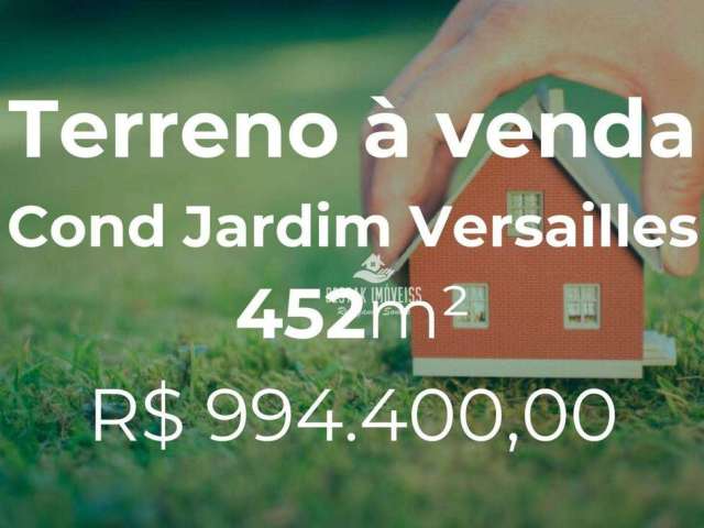 Terreno à venda, 452 m² por R$ 994.400,00 - Condomínio Jardim Versailles - Uberlândia/MG