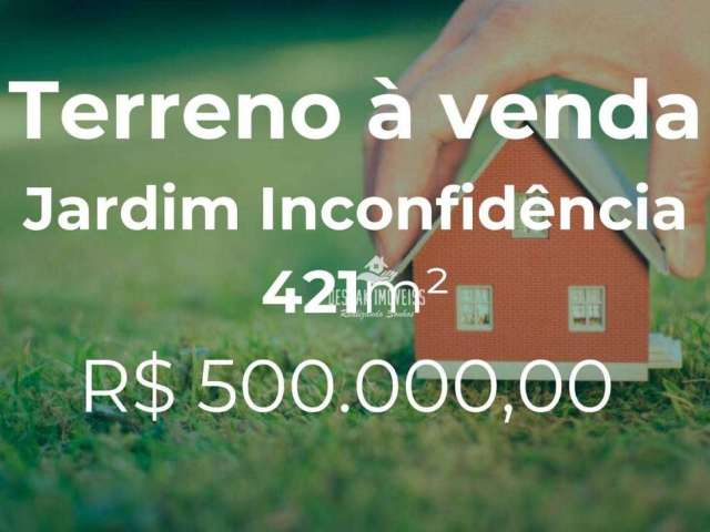 Terreno à venda, 421 m² por R$ 525.000,00 - Jardim Inconfidência - Uberlândia/MG