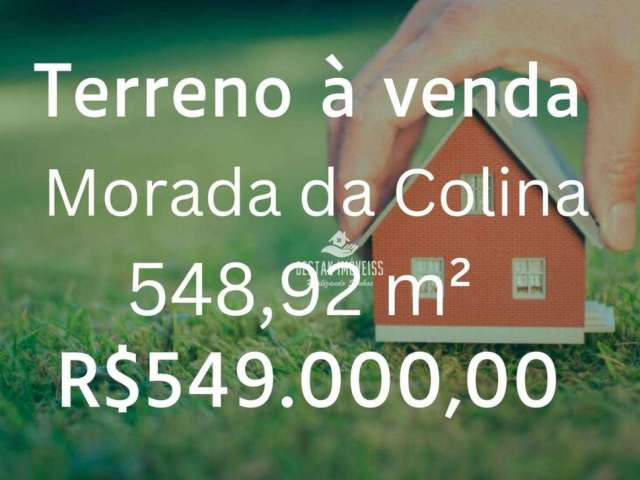 Terreno à venda, 548 m² por R$ 549.000,00 - Morada da Colina - Uberlândia/MG