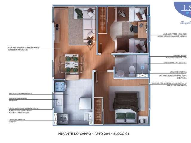 Apartamento para Venda em Itaquaquecetuba, Vila Maria Augusta, 2 dormitórios, 1 banheiro, 1 vaga