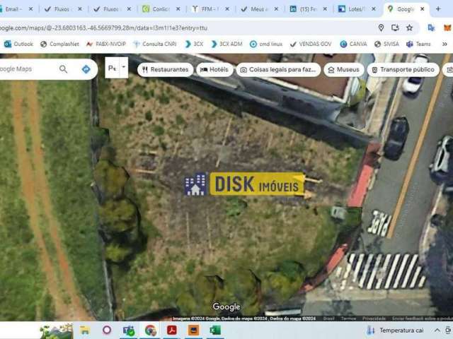 Terreno à venda, 598 m² por R$ 1.050.000,00 - Parque Anchieta - São Bernardo do Campo/SP